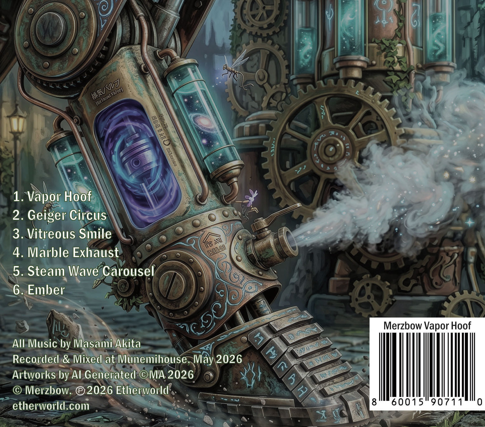 Merzbow&ndash;Vapor Hoof CD Back Tray
